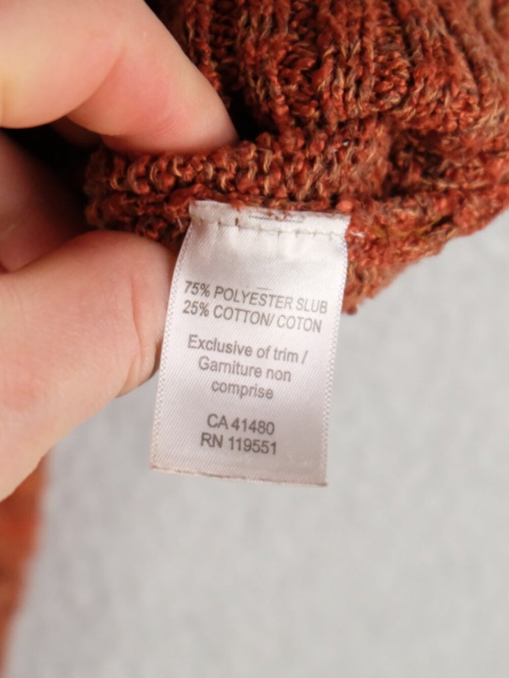 Gentlefawn Sweater Womens Medium Red Brown Knit Cottagecore Grandma Crochet - Picture 8 of 9
